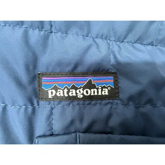 PATAGONIA Gratio Quilted Nano Puffer Jacket Mens X-Small Reversible Blue Plaid - Picture 6 of 13